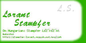 lorant stampfer business card